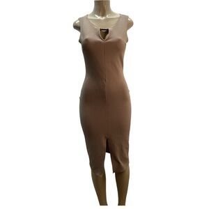 Love J Size Medium Beige Sleeveless Dress. Preloved